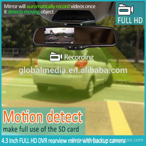 auto dimming car DVR mirror with full hd recording with Gps tracker car rear view mirror monitor for any cars
